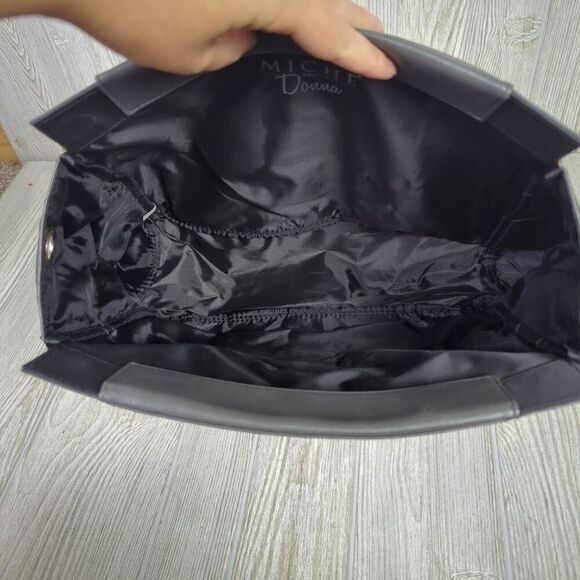 Miche Womens Donna Prima Shell Bag Purse Cover Gray Tuxedo Ruffle Design - Picture 5 of 6